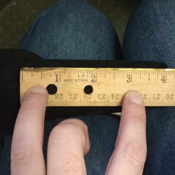 Black feather heels lace up 3-4 inch heels size 6 - Picture 6 of 7